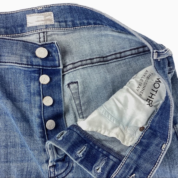 MOTHER The Stunner Ankle Fray Graffiti Girl. Sz 28 - Picture 7 of 11